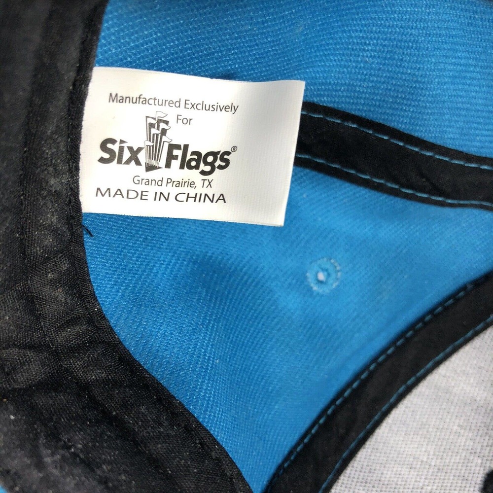 Wonder Woman Six Flags Hat Cap Souvenir Snapback Baseball Black Blue Adjustable - Picture 14 of 16